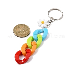 Acrylic Curb Chain Keychain&nbsp;KEYC-JKC00633-04