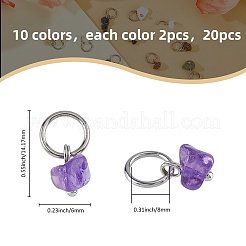 20Pcs 10 Styles Natural Mixed Gemstone and Glass Pendants Sneaker Shoe Charms&nbsp;PALLOY-FH00002