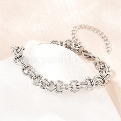 304 Stainless Steel Double Link Chain Bracelets for Women&nbsp;SA-H001-23P