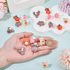 25Pcs 5 Styles Amimal Resin Pendants&nbsp;RESI-TA0005-41