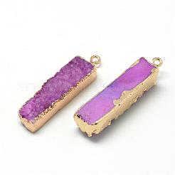 Natural Druzy Agate Pendants&nbsp;G-Q499-M
