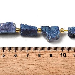 Electroplated Natural Druzy Agate Beads Strands&nbsp;G-R012-A02-04