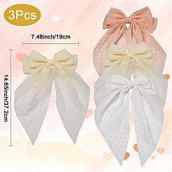 3Pcs 3 Colors Cloth Bowknot Alligator Hair Clips&nbsp;PHAR-SP0001-16