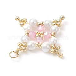 Glass Seed Beaded Star Pendants&nbsp;PALLOY-MZ01165-01