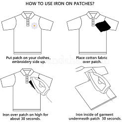 24Pcs 4 Styles Iron on Cloth Patches&nbsp;FIND-CY0001-20