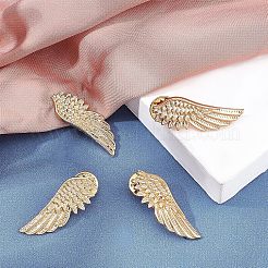 6 Pairs Wing Alloy Brooches&nbsp;JEWB-CA0001-08LG