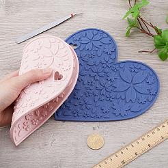 2Pcs 2 Colors Silicone Hot Mats for Hot Dishes&nbsp;AJEW-GF0008-29B