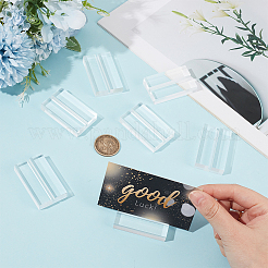 10Pcs Rectangle Acrylic Name Card Holder&nbsp;AJEW-GF0015-02