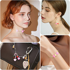 80Pcs 4 Colors Transparent Acrylic Beads&nbsp;TACR-CA0001-33