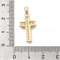 Brass Micro Pave Clear Cubic Zirconia Pendants&nbsp;KK-B187-06G