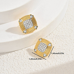 Brass Square Stud Earrings&nbsp;DM5598