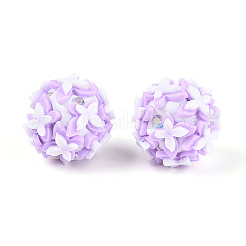 Handmade Polymer Clay Rhinestone and Resin Beads&nbsp;CLAY-T022-01E
