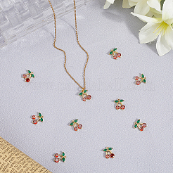 10Pcs Brass Micro Pave Cubic Zirconia Charms&nbsp;KK-BBC0019-46