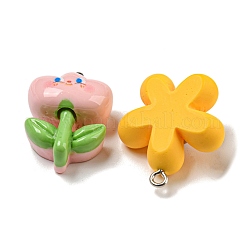 Opaque Resin Pendants&nbsp;RESI-E054-04P