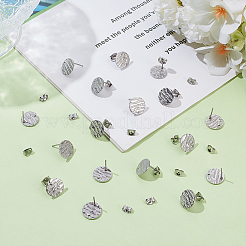 80Pcs 304 Stainless Steel Stud Earring Findings&nbsp;STAS-ME0001-44