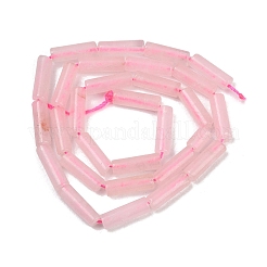 Natural Rose Quartz Column Beads Strands&nbsp;G-F247-08-A