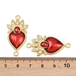 Brass Pave Clear Cubic Zirconia Connector Charms&nbsp;KK-L251-18G-02