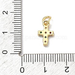 Brass Micro Pave Cubic Zirconia Pendants&nbsp;KK-A293-20G-03