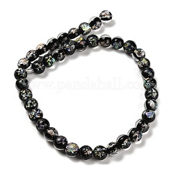 Handmade Dichroic Foil Glass Beads Strands&nbsp;DICH-U001-01B