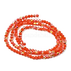 AB Color Plated Opaque Glass Beads Strands&nbsp;GLAA-G127-02O