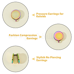 8Pcs 304 Stainless Steel Vortex Cuff Earrings&nbsp;EJEW-FI0003-30