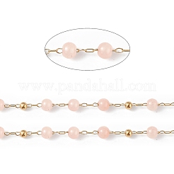 Dyed Natural Jade Round Beaded Chain&nbsp;CHS-C006-01B