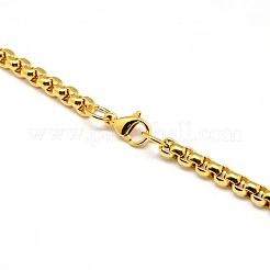 304 Stainless Steel Venetian Chain Box Chain Necklace Making&nbsp;STAS-A028-N031G-A