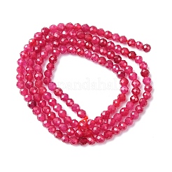 Lab Grown Red Corundum Beads Strands&nbsp;G-Z123-A01-3mm