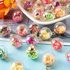 Transparent Glass Globe Pendants&nbsp;GLAA-TA0001-07