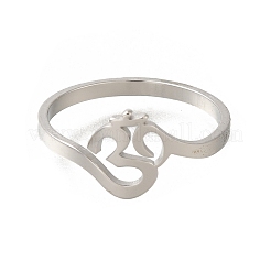 304 Stainless Steel Rings for Women&nbsp;RJEW-S238-09P