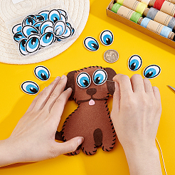 20 Pairs Polyester Cloth Self-adhesive Patches&nbsp;DIY-PH0038-19B