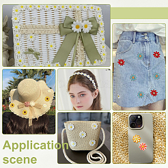 18Pcs Bees & Sunflower Polyester Computerized Embroidery Cloth Iron on/Sew on Patches&nbsp;DIY-WH0890-24