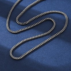 2MM 304 Stainless Steel Wheat Chain Necklaces&nbsp;NJEW-Q013-15B