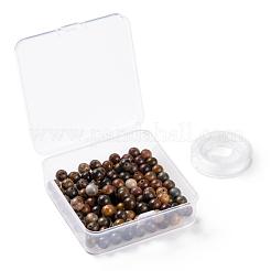 100Pcs 8mm Natural Polychrome Jasper/Picasso Stone/Picasso Jasper Beads&nbsp;DIY-LS0002-29