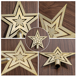 Star Plastic Christmas Tree Topper Ornaments&nbsp;AJEW-WH20004-17A