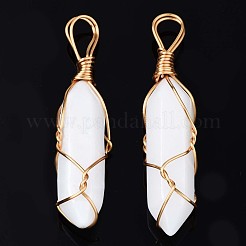 Natural White Jade Big Pendants&nbsp;G-T122-70G