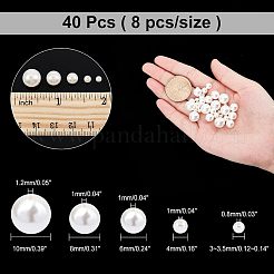 40Pcs 5 Sizes Shell Pearl Beads&nbsp;BSHE-NB0001-11