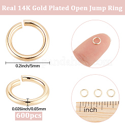 6 Bags Brass Open Jump Rings&nbsp;KK-BBC0027-73