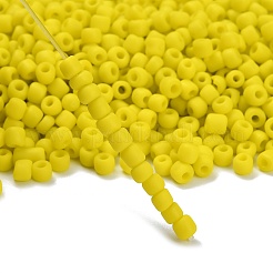 Frosted Opaque 6/0 Glass Seed Beads&nbsp;SEED-R029-4mm-A04