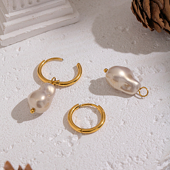 Nuggets Stainless Steel Hoop Earrings&nbsp;FW8144