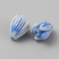 Opaque Resin Flower Rose Beads&nbsp;RESI-TAC0022-01E
