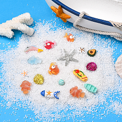 Ocean Theme Opaque Resin Cabochons&nbsp;CRES-CJC0004-15