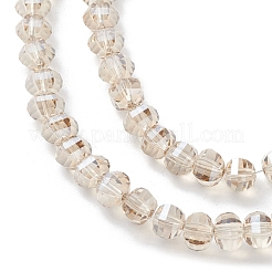 Electroplate Transparent Glass Beads Strands&nbsp;EGLA-K015-13F