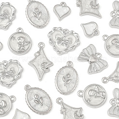 24Pcs 6 Styles Alloy Enamel Pendants&nbsp;ENAM-FS0002-65P