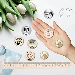 3Pcs 3 Style Stainless Steel Commemorative Decision Maker Coins&nbsp;AJEW-CN0002-06