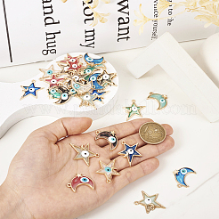 48Pcs 12 Style Alloy Enamel Pendants&nbsp;ENAM-TA0001-73