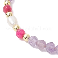 Natural Amethyst Beaded Bracelets&nbsp;BJEW-JB11763-03