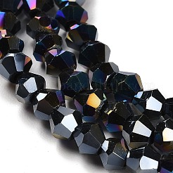 Transparent Electroplate Glass Beads Strands&nbsp;GLAA-F029-4mm-A02