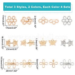 24 Sets 6 Style Alloy Snap Lock Clasps&nbsp;FIND-PH0005-36