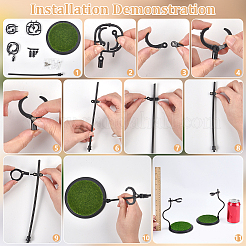 2 Bags Imitation Grass Adjustable Plastic Action Figure Displays&nbsp;ODIS-FG0002-29A